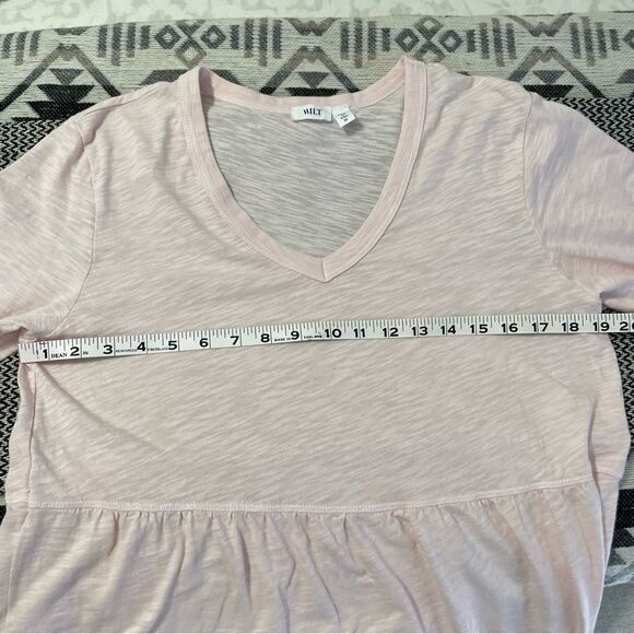 Wilt Pale Pink Long Sleeve V-neck Midi
T-Shirt Dress Sz M - Picture 7 of 8